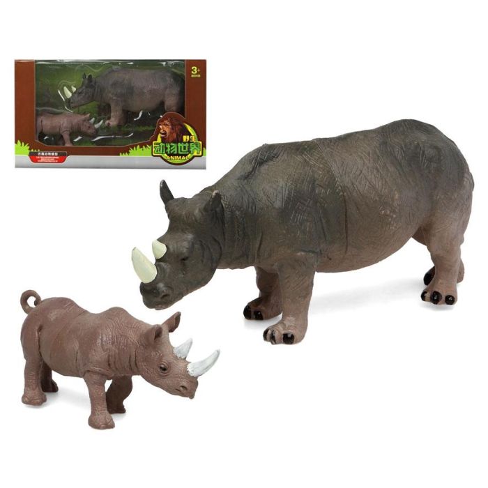 Animales Selva Rinocerontes 32x18 cm 1 Set 2 Unidades Animales Selva Rinocerontes 32x18 cm 1 Set 2 Unidades