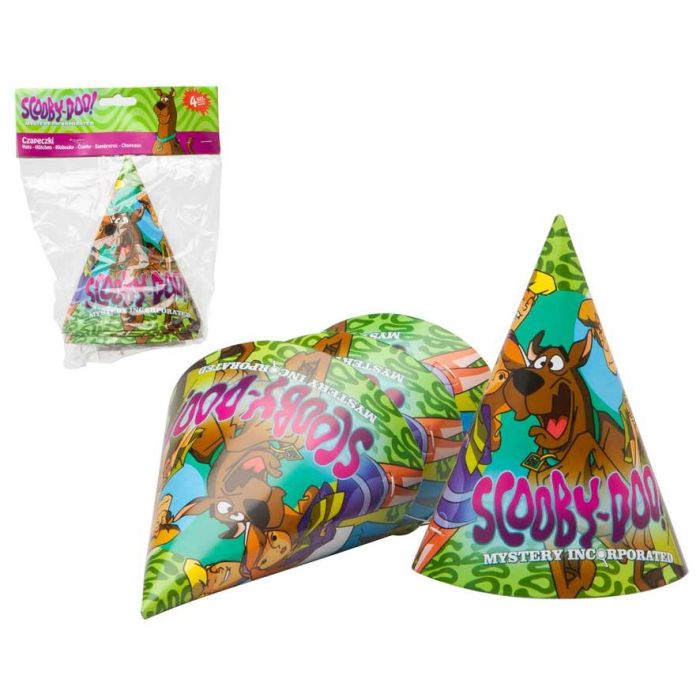 Pack 4 Uds Gorro Fiesta Scooby Doo 16 cm Pack 4 Uds Gorro Fiesta Scooby Doo 16 cm