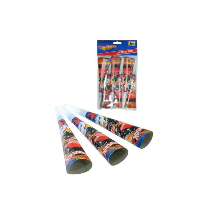 Pack 4 Cornetas 20 cms Hot Wheels Pack 4 Cornetas 20 cms Hot Wheels