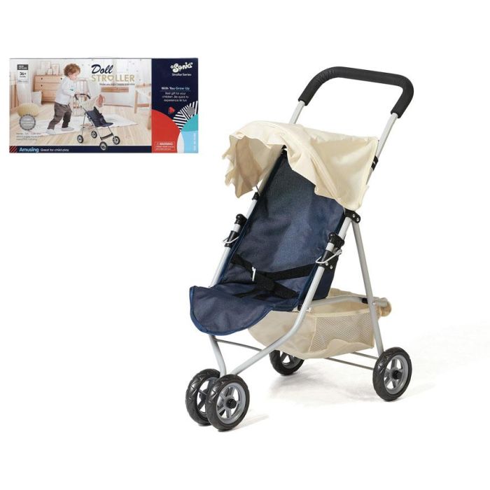 Carrito Pequeño Azul Beige 54x27 Carrito Pequeño Azul Beige 54x27