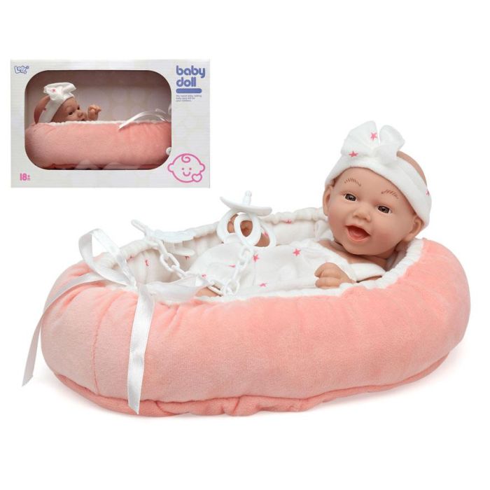 Bebe Muñeca Cuna 28x21 Rosa 1 Set Bebe Muñeca Cuna 28x21 Rosa 1 Set