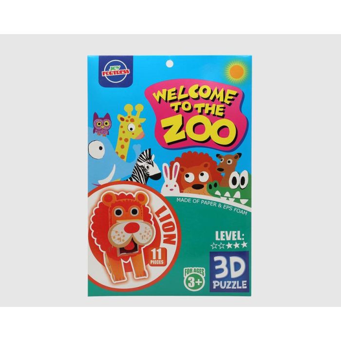 Puzzles Juegos Escolares Zoo León 27x18 cm 3D 1 Set Puzzles Juegos Escolares Zoo León 27x18 cm 3D 1 Set