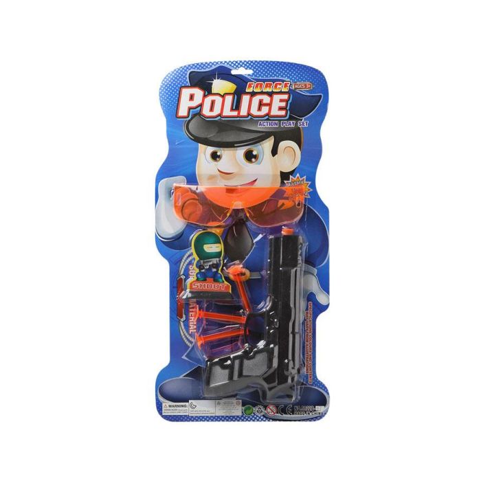 Armas Pistola Policia Set Acción 43x21 cm Negro Armas Pistola Policia Set Acción 43x21 cm Negro