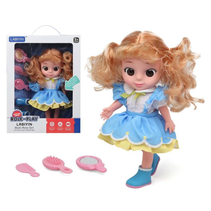 Muñecas Niñas Cabello Rubio 38x28 Sonido 1 Set Muñecas Niñas Cabello Rubio 38x28 Sonido 1 Set