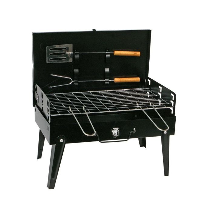 Barbacoa Portátil Negro 44 x 27 x 21,5 cm 0 Barbacoa Portátil Negro 44 x 27 x 21,5 cm 0