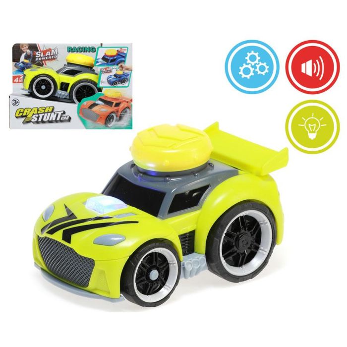 Coches Resorte Fricción Amarillo 18x13 cm Luz-Sonido 1 Set Coches Resorte Fricción Amarillo 18x13 cm Luz-Sonido 1 Set