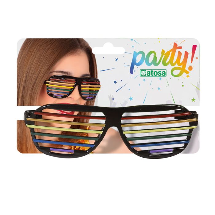 Gafas Multicolor Accesorios para Disfraz Negro 1