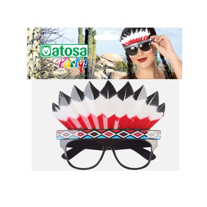 Gafas Accesorios para Disfraz Multicolor Indio Americano 1