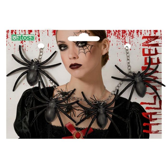 B/Cart. Collar Halloween Araña Negro 1