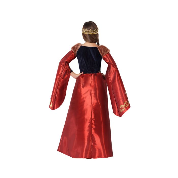 Disfraz Reina Medieval Rojo 7-9 2