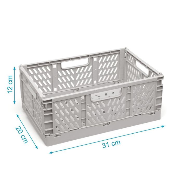 Caja Plegable 30.5 X 20.3 X 12.5 cm Gris 2 Caja Plegable 30.5 X 20.3 X 12.5 cm Gris 2