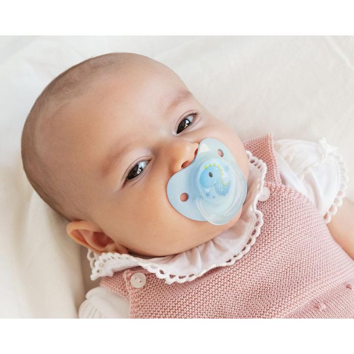 Chupete Dinosaurio 2 Unidades +18 M