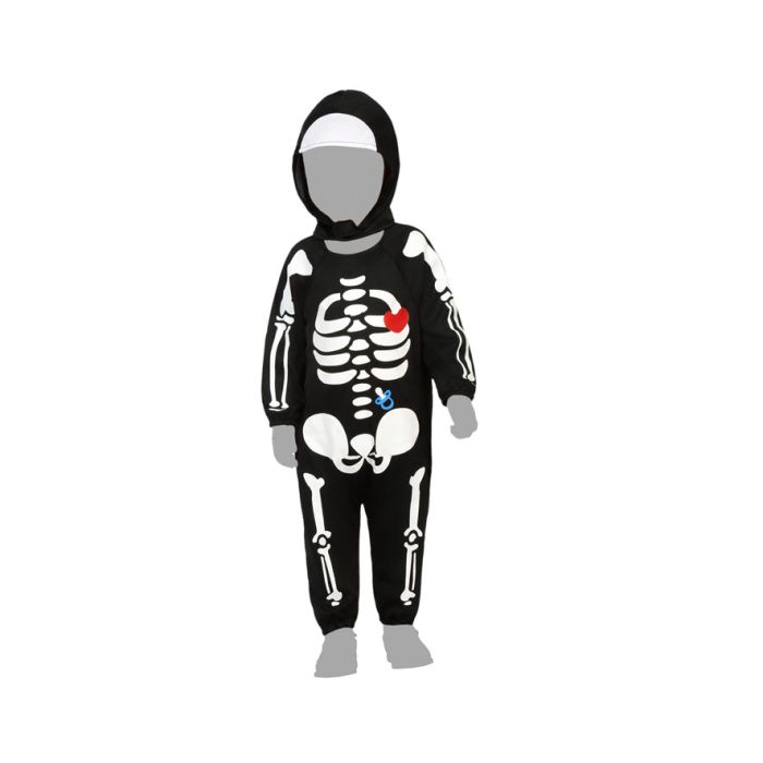 Disfraz para Bebés Negro Esqueleto 24 Meses 2
