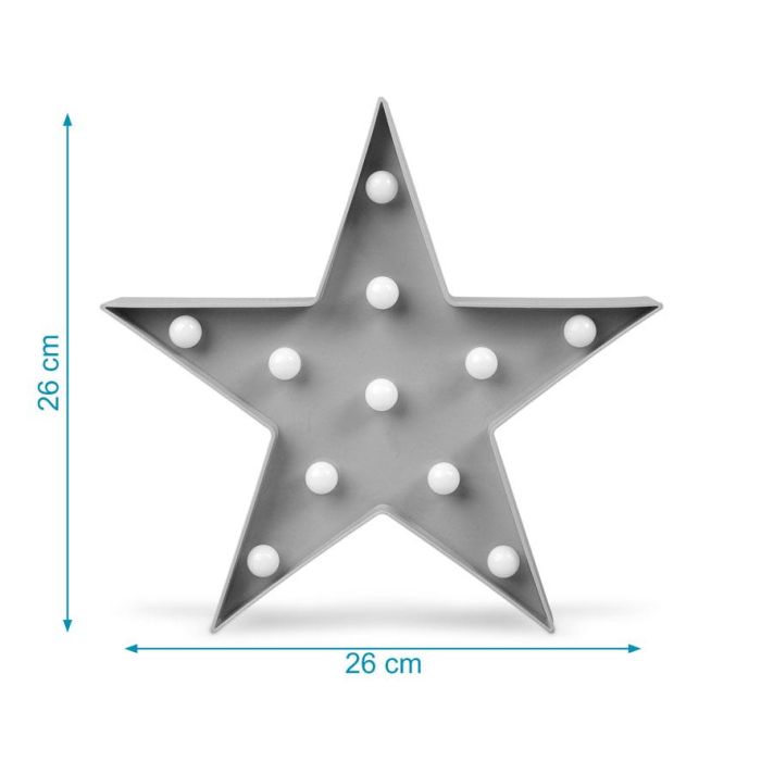 Estrella 27.5*27.5*4.5 cm Led Gris 3