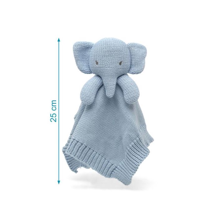 Dudú 25 cm Elefante Algodón Azul 3