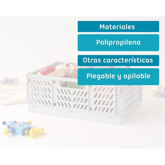 Caja Plegable 30.5 X 20.3 X 12.5 cm Gris 4