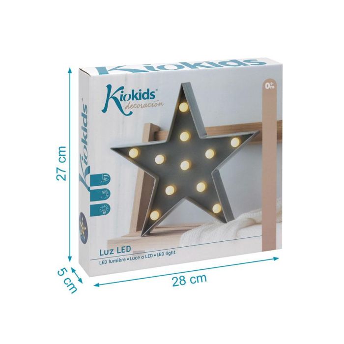 Estrella 27.5*27.5*4.5 cm Led Gris 4