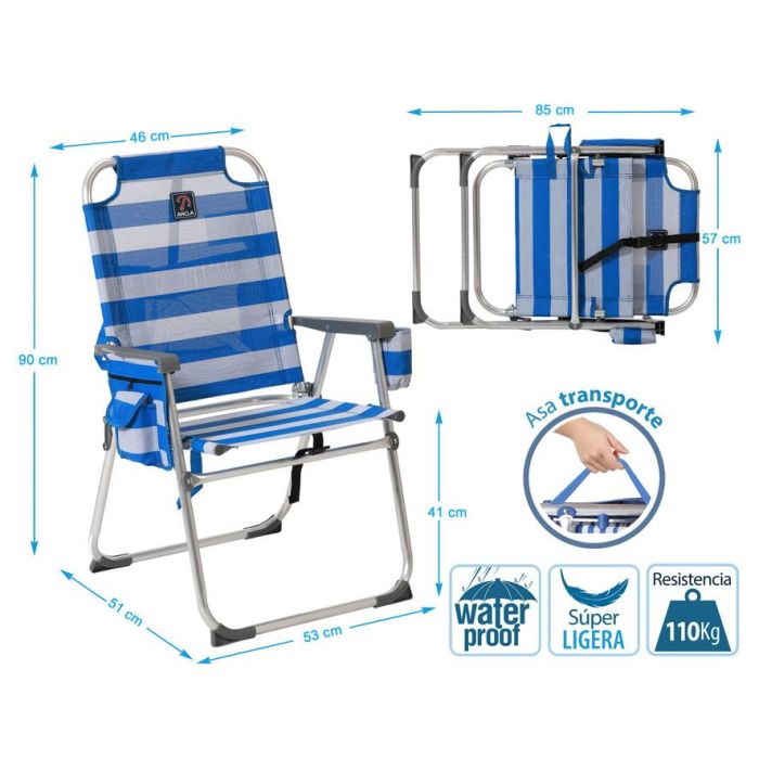 Silla de Playa 87 x 47 x 37 cm 4