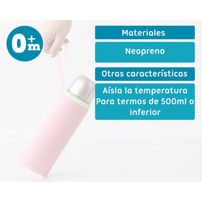 Funda Neopreno 7x20 Rosa Termo 500 mL 4