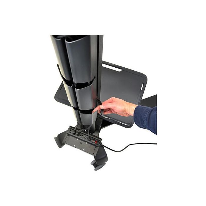 Ergotron Neo-Flex Mobile MediaCenter VHD - Carro Multimedia para TV Plana, Soporta 37" a 65", 41 kg, Negro