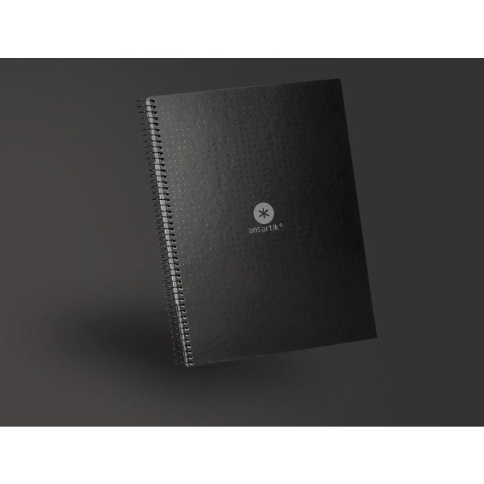 Cuaderno Espiral A4 Micro Antartik Dots Tapa Forrada 80H 90 gr Rayado Puntos 1 Banda 4 Taladros Negro 9