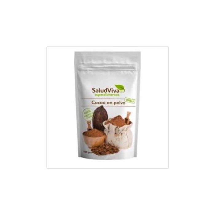 Salud Viva Cacao en Polvo 250g Bio Sin Gluten Sin Azúcar Vegano 100% Orgánico Antioxidante