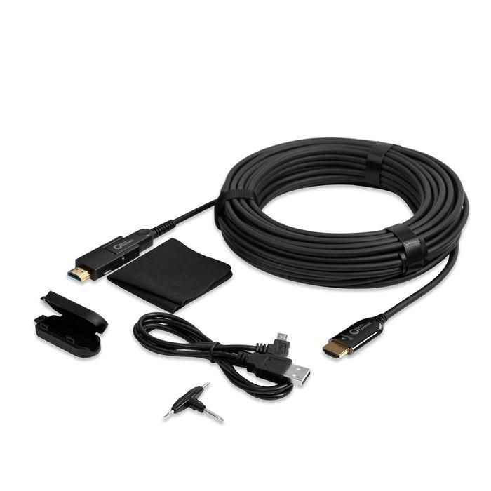 MicroConnect Premium Premium Optic Fiber HDMI Type A - HDMI Type D Cable with a HDMI Type A adapter, 15m 2 MicroConnect Premium Premium Optic Fiber HDMI Type A - HDMI Type D Cable with a HDMI Type A adapter, 15m 2