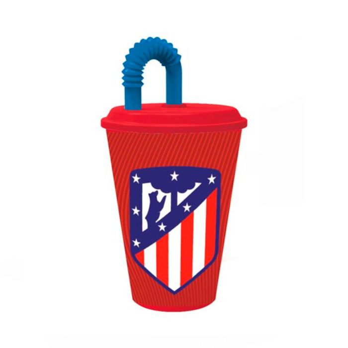 Vaso con Tapa Atlético Madrid Plástico