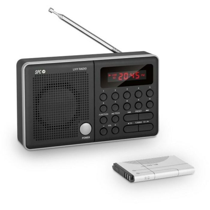 Radio Transistor Ultimate Design Sintonizador AM/FM 600 mAh Negro
