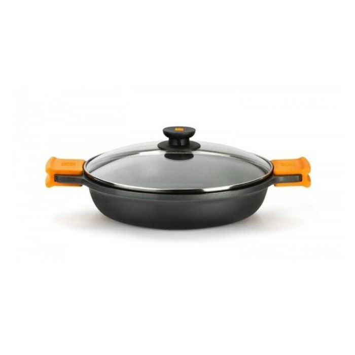 Cacerola BRA A270545 Negro Negro/Naranja Metal Aluminio (45 cm)