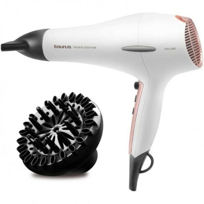 Secador de Pelo Taurus FASH. 2200 PURE Blanco 2200 W 2200W Secador de Pelo Taurus FASH. 2200 PURE Blanco 2200 W 2200W