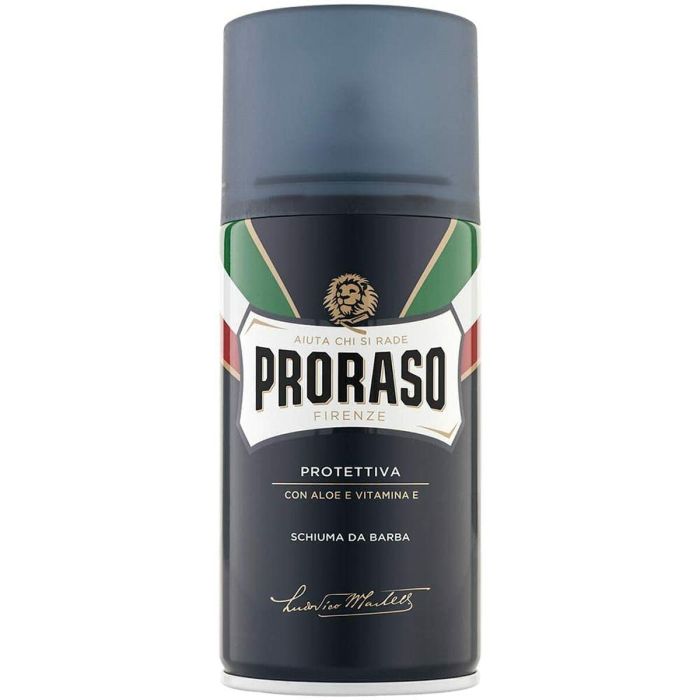 Proraso Espuma de Afeitar BLUE 300ml para Hombre - Hidratante y Refrescante con Aroma Menta Eucalipto para Todo Tipo de Pieles