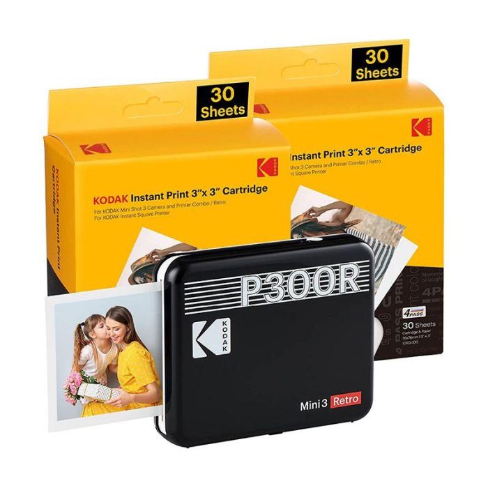 Kodak Mini Shot 3 Era Black 3X3 + 60SHEETS