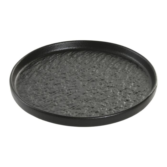 Plato Horeca DKD Home Decor Negro 20 x 2.2 x 20 cm (6 Unidades) 1