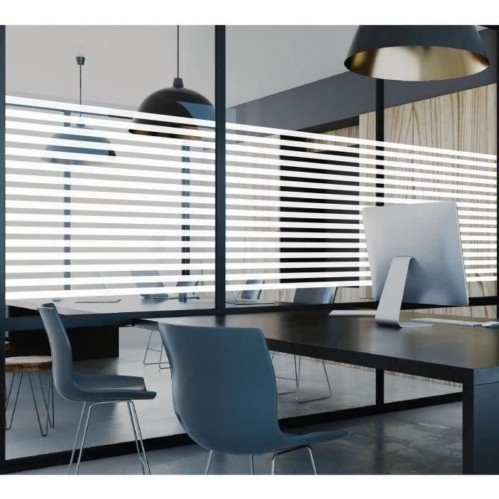 EASY PROTEC AUC3700613393588 Película Adhesiva para Ventanas Efecto Persiana Veneciana - 100 x 90 cm 2