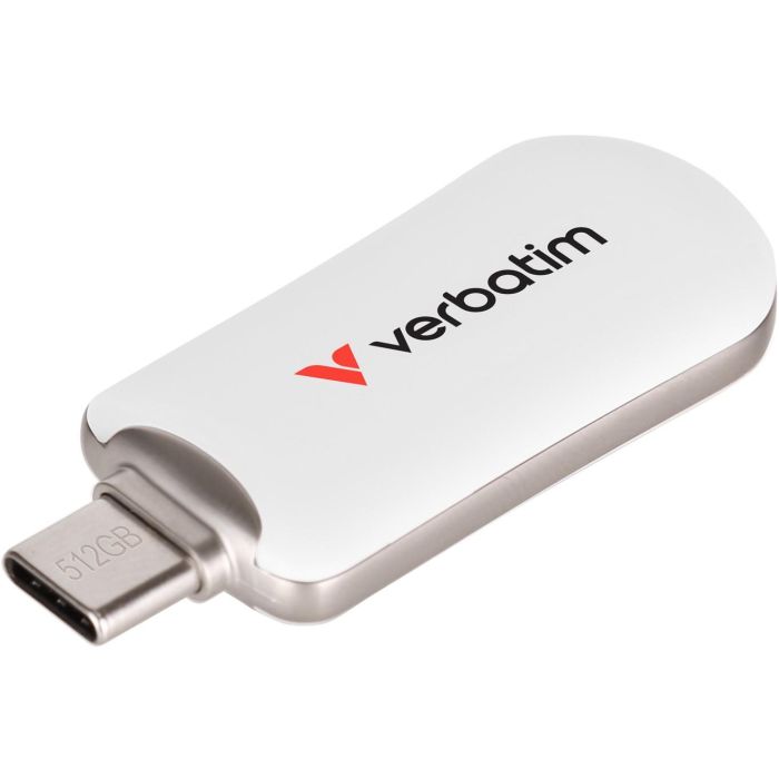 STICK 512GB Verbatim Plectra White USB-C Flash Drive 30231 2 STICK 512GB Verbatim Plectra White USB-C Flash Drive 30231 2