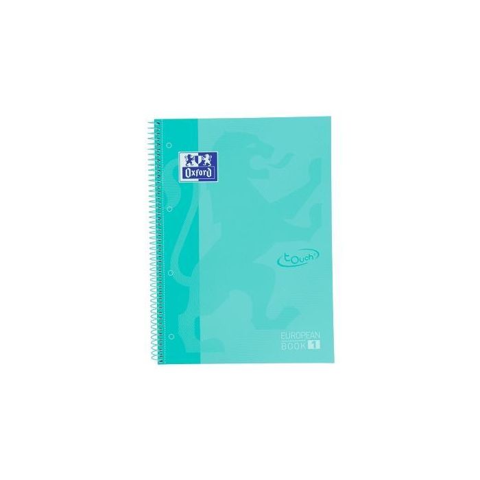 Oxford Cuaderno Touch Europeanbook 1 Write&Erase 80H A4+ 5x5 mm Microperforado T-Extradura Pack 5 Ud Menta Pastel