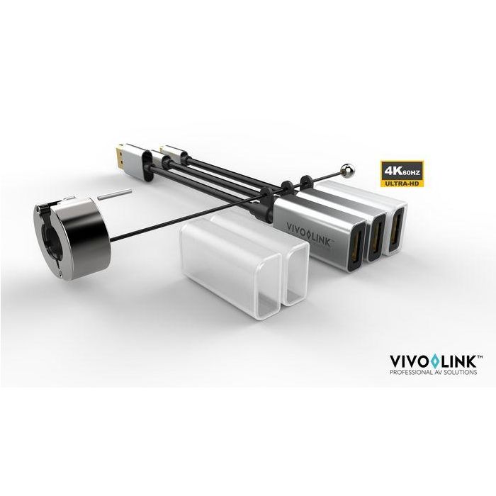 Vivolink Anillo adaptador Pro USB-C, DisplayPort, Mini DisplayPort para Cable HDMI - 4K@60Hz - para Salas de Reuniones 1