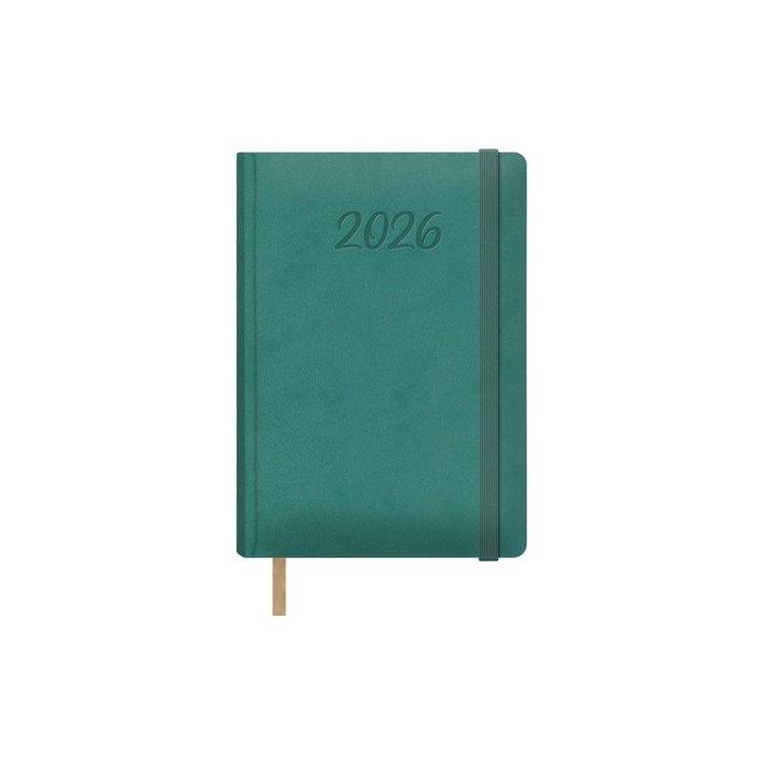 Agenda Anual (2026) Dohe Samba Cosida Tapa Extra Polipiel Con Goma 150X210 D/P Verde