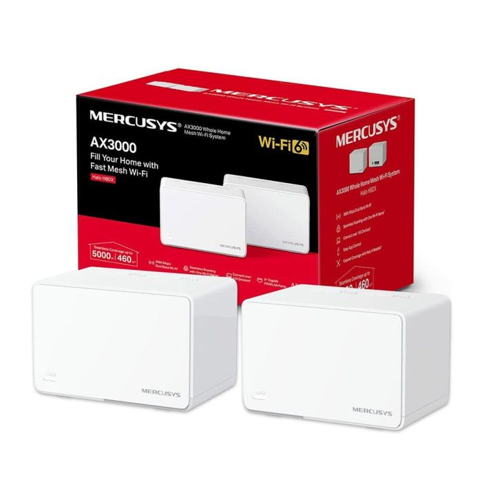 Mercusys Halo H80X Sistema de Malla Wi-Fi 6 AX3000 Doble Banda 2.4/5GHz Pack 2 Unidades Antenas Internas Blanco 8