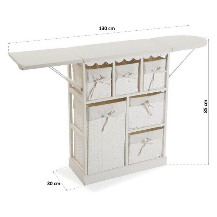 Centro de Planchado Basic Blanco Madera (30 x 85 x 130 cm) 1