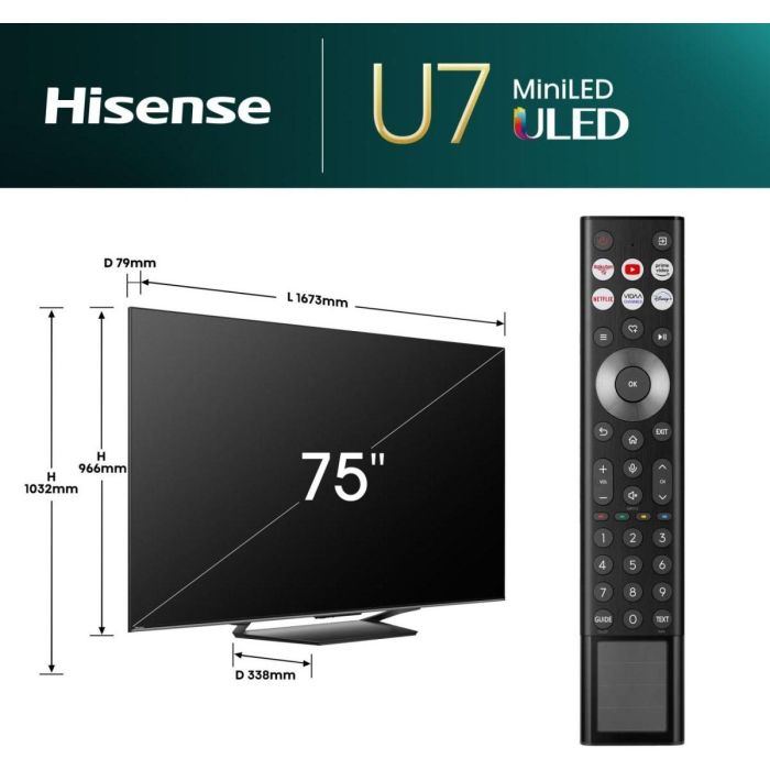 Smart TV Hisense 4K Ultra HD 75" LED HDR QLED 1 Smart TV Hisense 4K Ultra HD 75" LED HDR QLED 1
