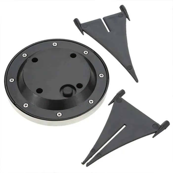 Lumisky LUM3760093543460 Juego 8 Focos Solares Redondos de Acero Inoxidable para Empotrar o Insertar LED Blanco Frío Ø12 cm 1