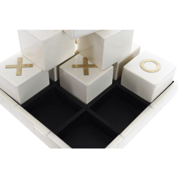 Juego De Mesa DKD Home Decor Marfil Dorado 21 x 6 x 21 cm 1