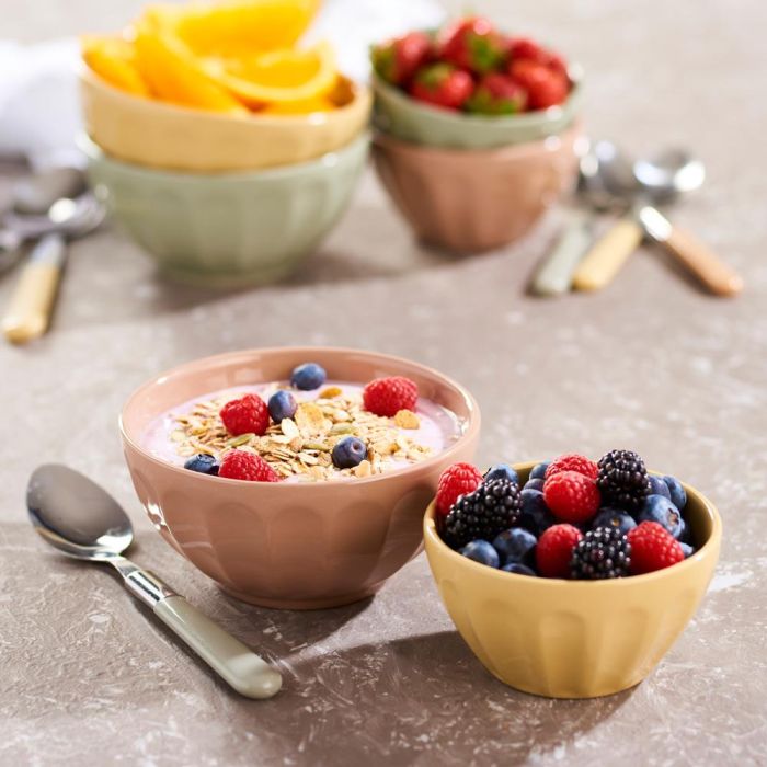 Day Bol Gres Diámetro 14 cm Altura 7 cm Colores Surtidos Aspecto Retro 1