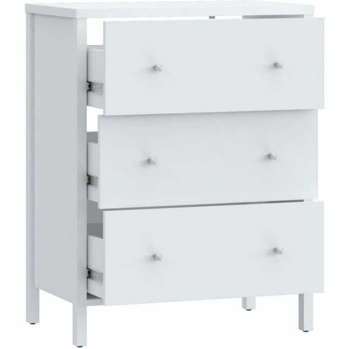 IPSARION IPQZ2111 - Mueble de Baño Blanco - 3 Cajones - L64 x P40 x H83 cm 2