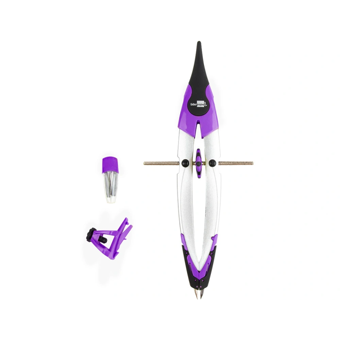 Liderpapel Compás Micrométrico con Bigotera, Adaptador Universal y Minas Colores Surtidos, 18 cm 3