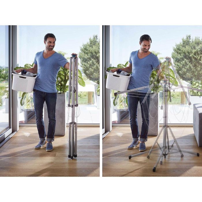 Leifheit 82500 Secador de Ropa LinoPop-Up, 14 m de Extensión, Plegado Compacto 4 Leifheit 82500 Secador de Ropa LinoPop-Up, 14 m de Extensión, Plegado Compacto 4