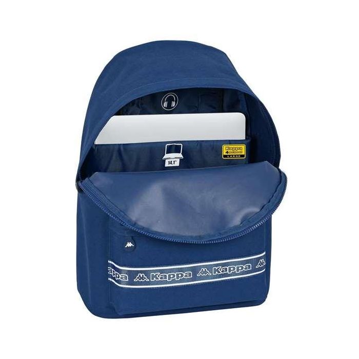 Mochila Escolar Kappa 31 x 41 x 16 cm Azul marino 4 Mochila Escolar Kappa 31 x 41 x 16 cm Azul marino 4