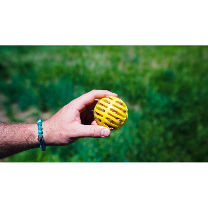 FLINGERZ Pelota de Juguete para Perro con Lanzador Universal - Goma Resistente, Rellenable con Snacks, Silbante, Flotante, Lanzamiento Largo 1 FLINGERZ Pelota de Juguete para Perro con Lanzador Universal - Goma Resistente, Rellenable con Snacks, Silbante, Flotante, Lanzamiento Largo 1